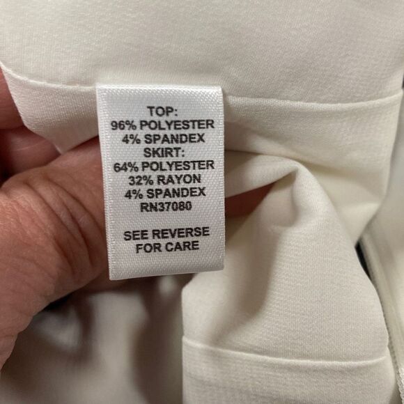 Cato Grey & Off White Ruffle Sleeveless Dress Size 10 NEW - Picture 6 of 7